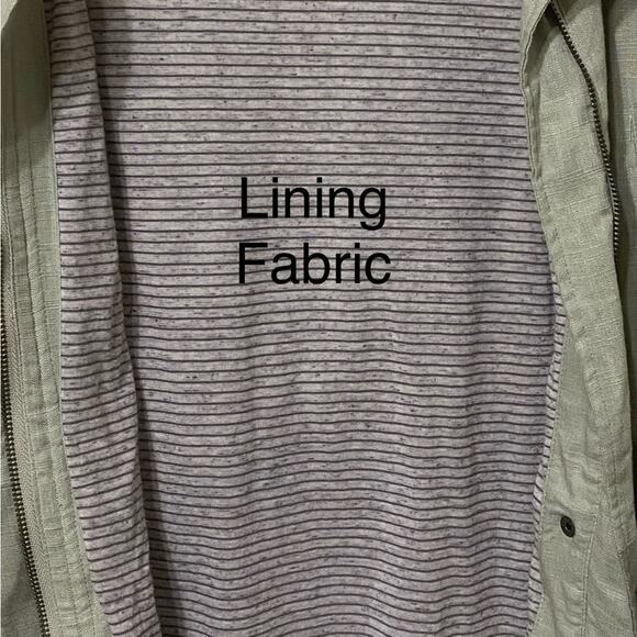 Blu Pepper Women's Sage Color Block Casual Lined Linen Blend Jacket Size Large - Picture 6 of 6